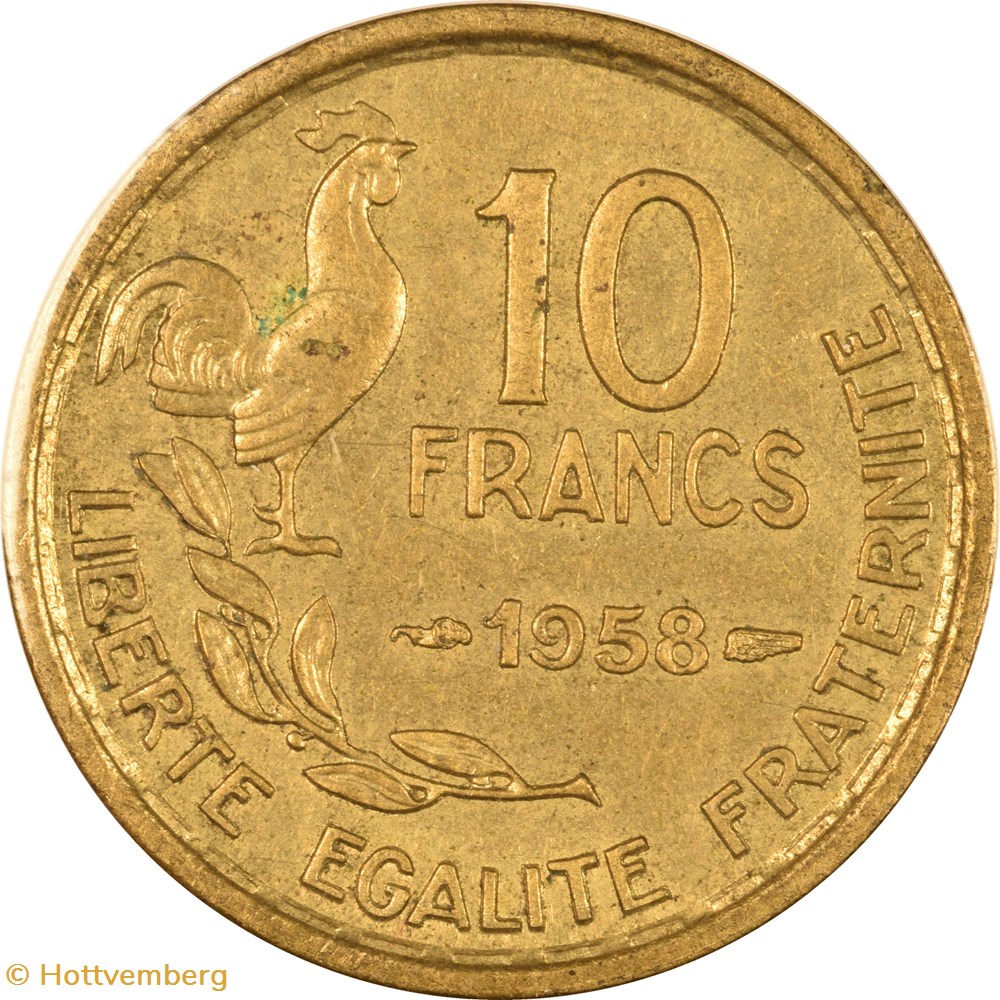 10 francs Guiraud 1958 monnaies monde france 10 francs guiraud 1958