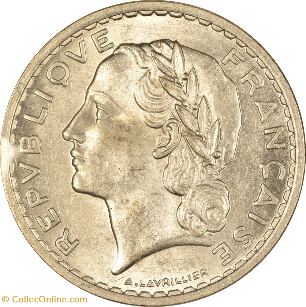 monnaies monde france 5 francs lavrillier 1950