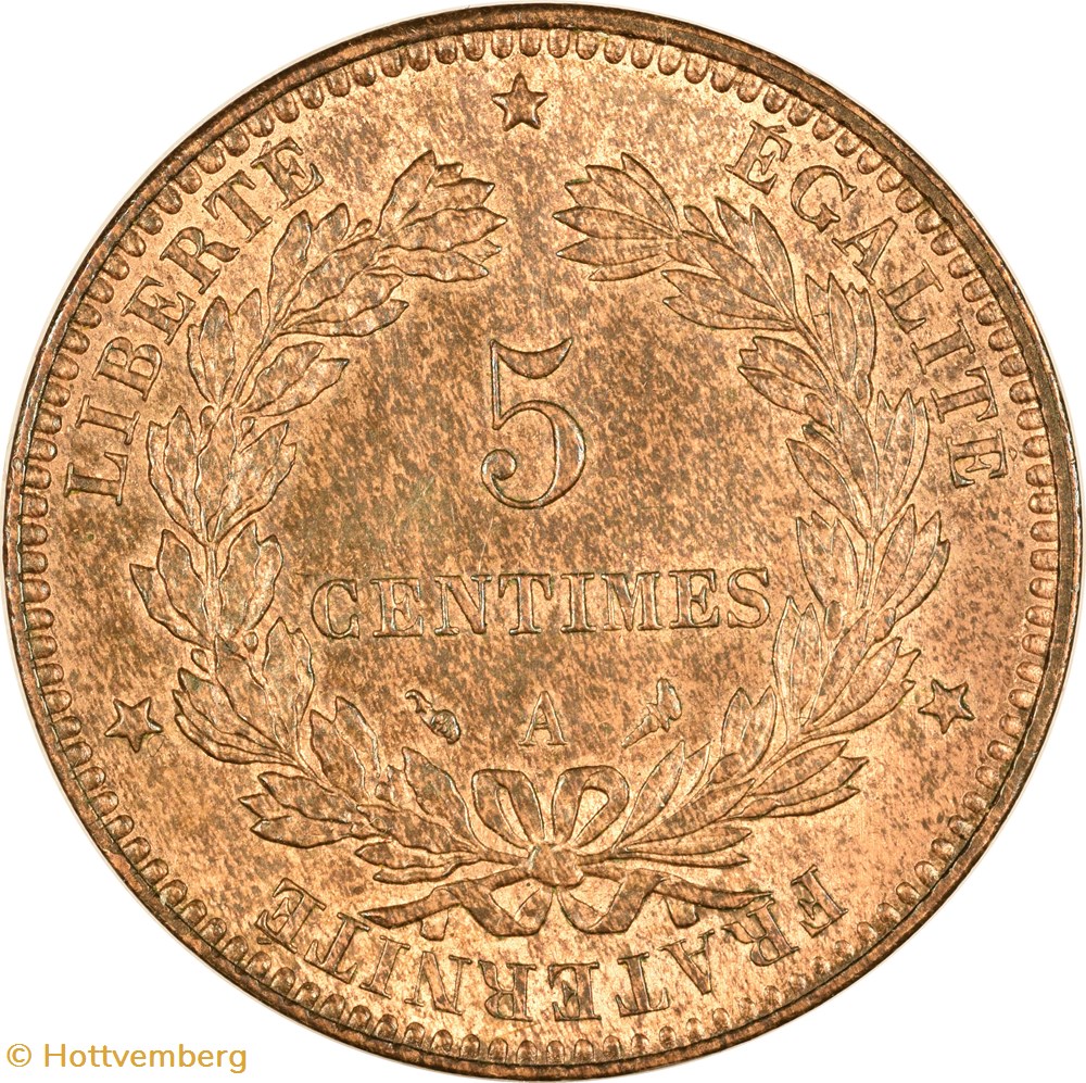 monnaies monde france 5 centimes ceres 1897 a