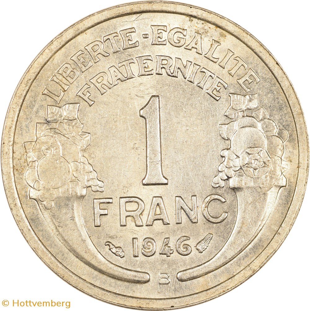 1 franc Morlon 1946 B monnaies monde france 1 franc morlon 1946 b