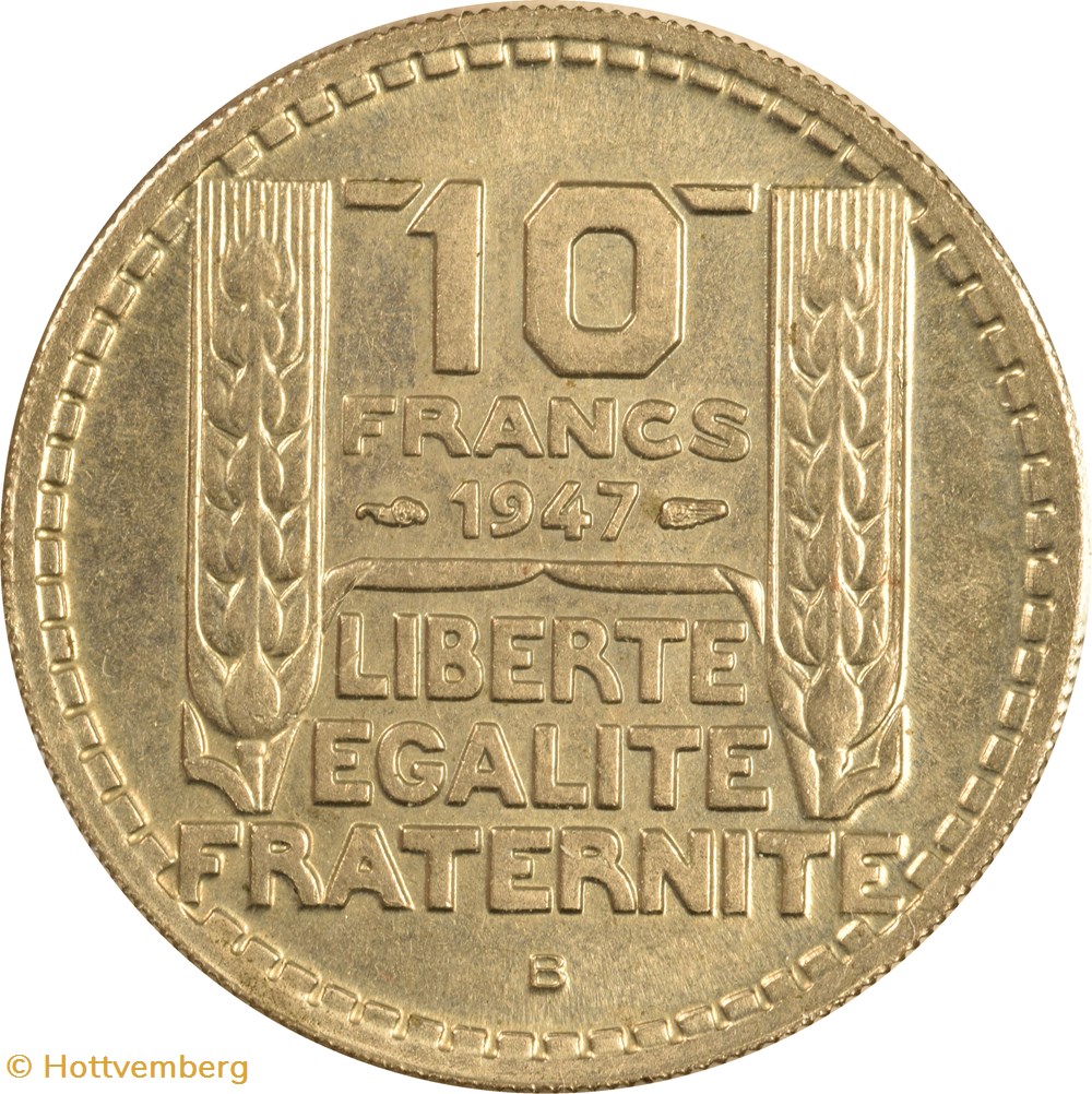 10 francs Turin 1947 B monnaies monde france 10 francs turin 1947 b