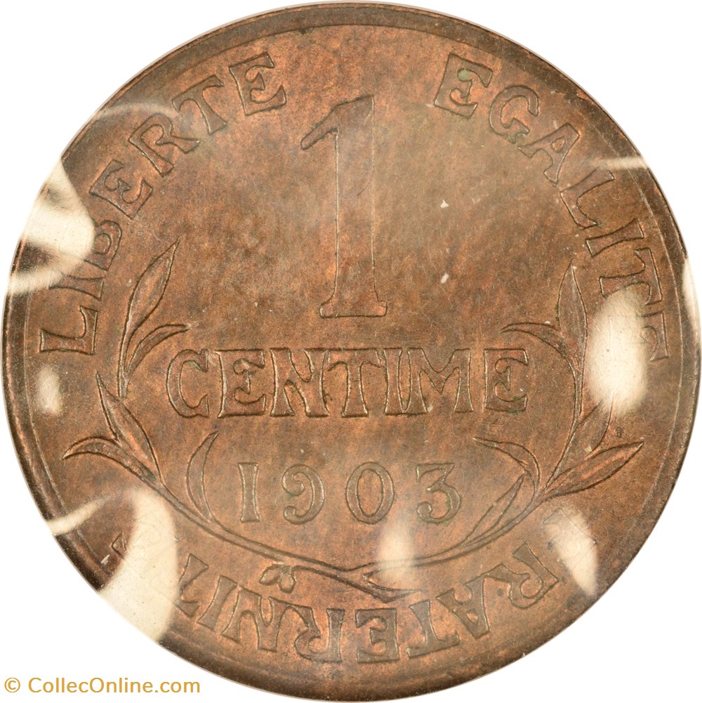 monnaies monde france 1 centime daniel dupuis 1903
