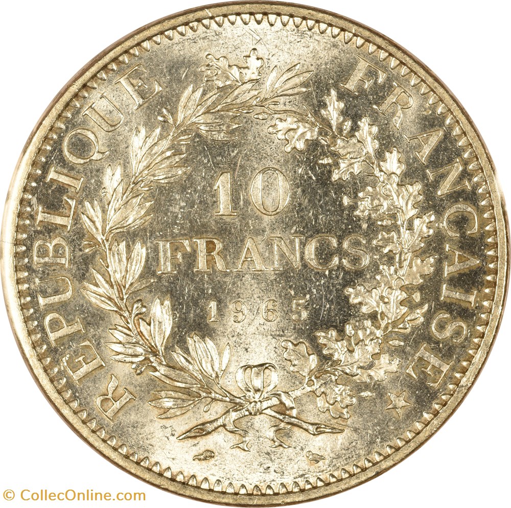 10 francs Hercule 1965 monnaies monde france 10 francs hercule 1965