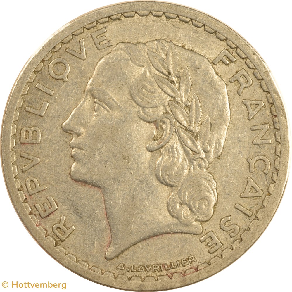 monnaies monde france 5 francs lavrillier 1948 b