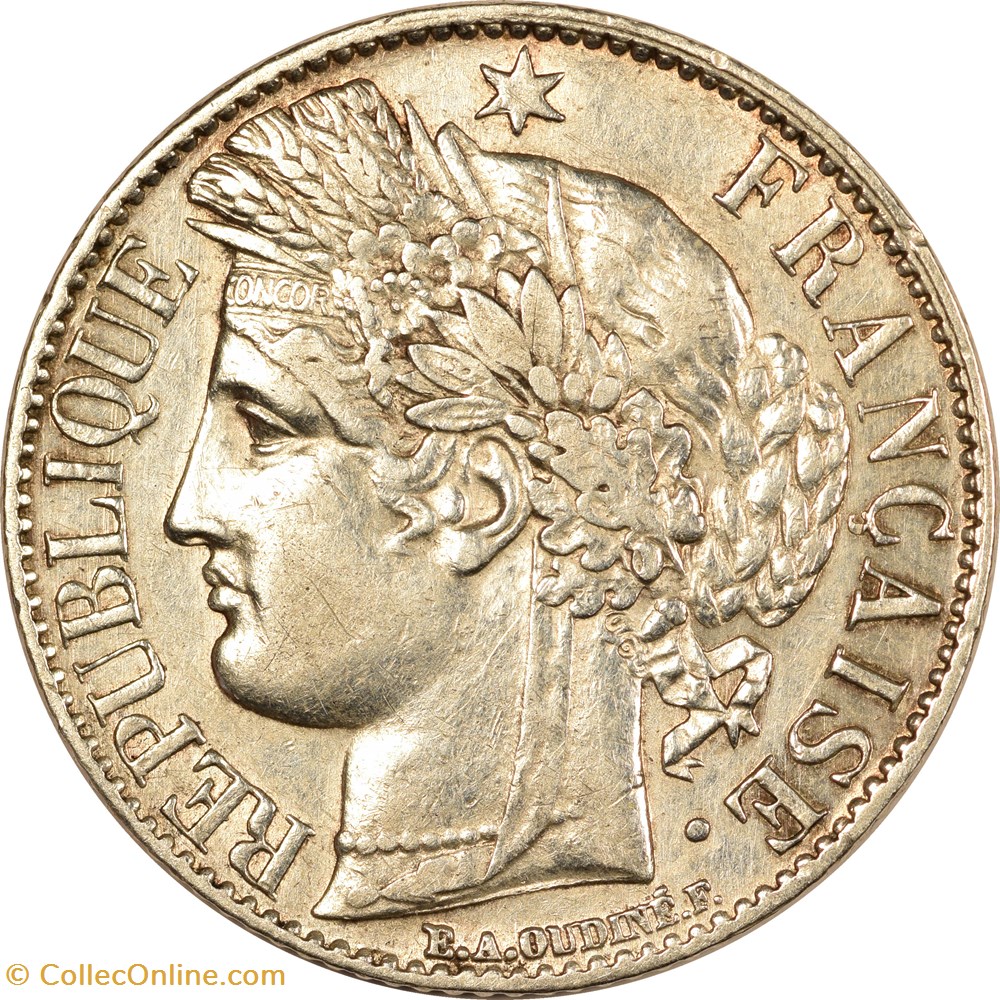 1 franc Cérès 1888 A monnaies monde france 1 franc ceres 1888 a