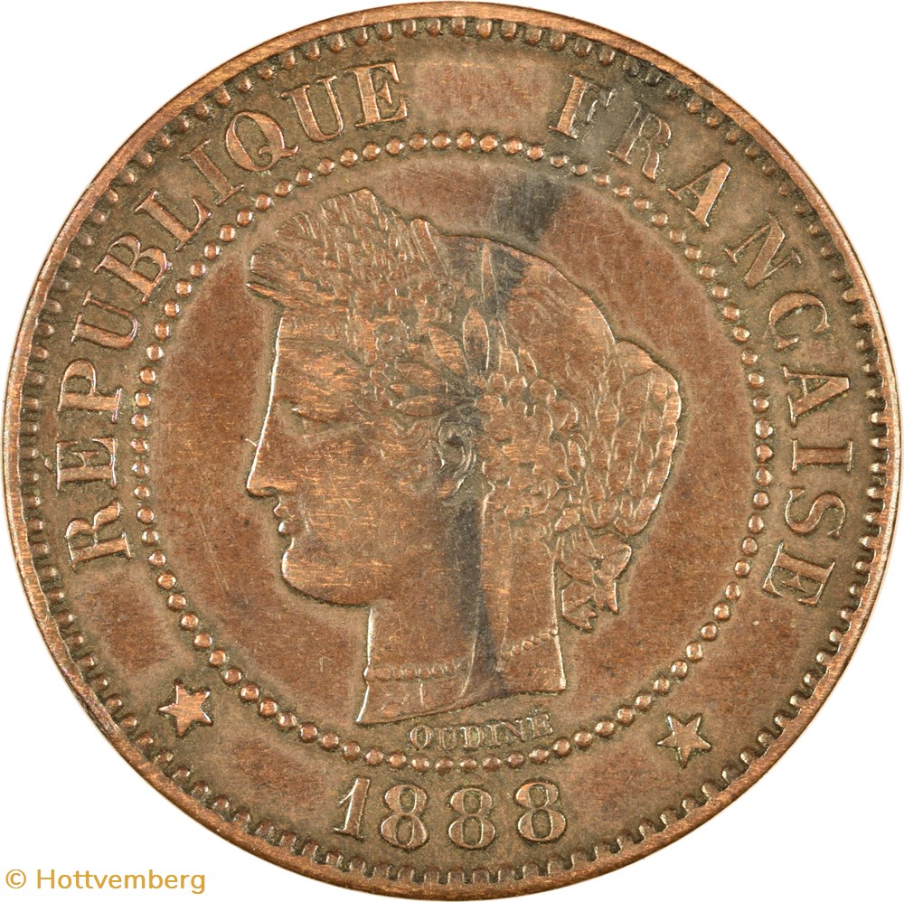 monnaies monde france 2 centimes ceres 1888 a