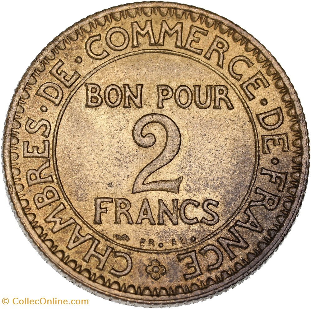 2 francs Chambres de Commerce 1922 monnaies monde france 2 francs chambres de commerce 1922