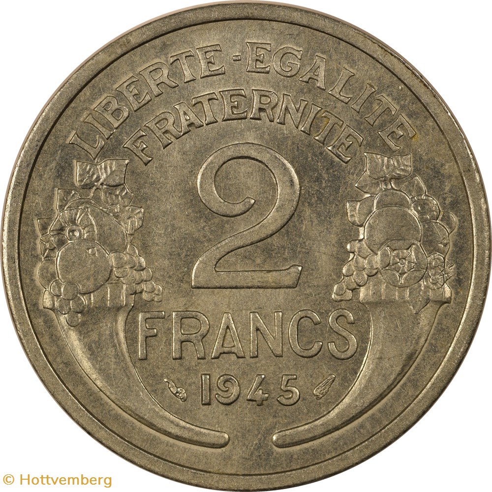 2 francs Morlon 1945 monnaies monde france 2 francs morlon 1945