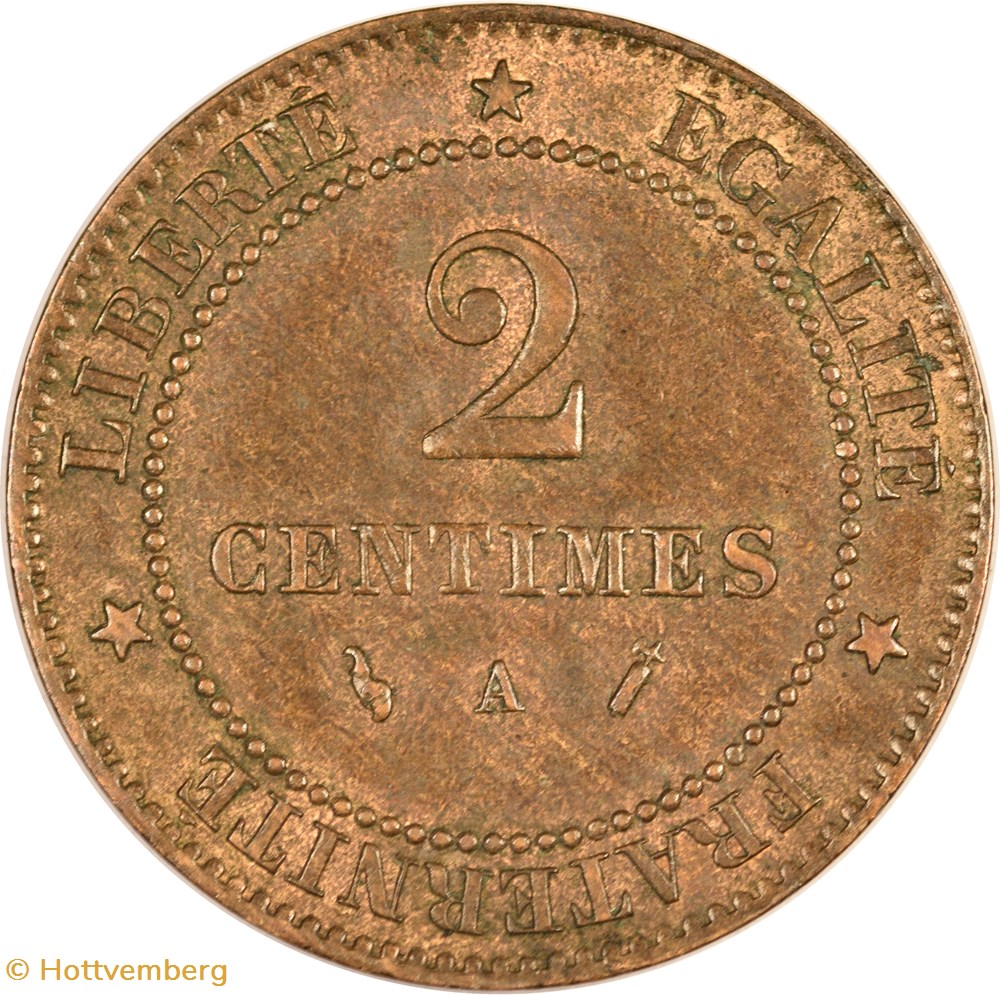 monnaies monde france 2 centimes ceres 1886 a