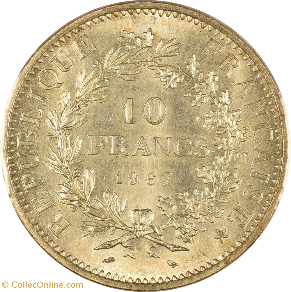 10 francs Hercule 1967 monnaies monde france 10 francs hercule 1967