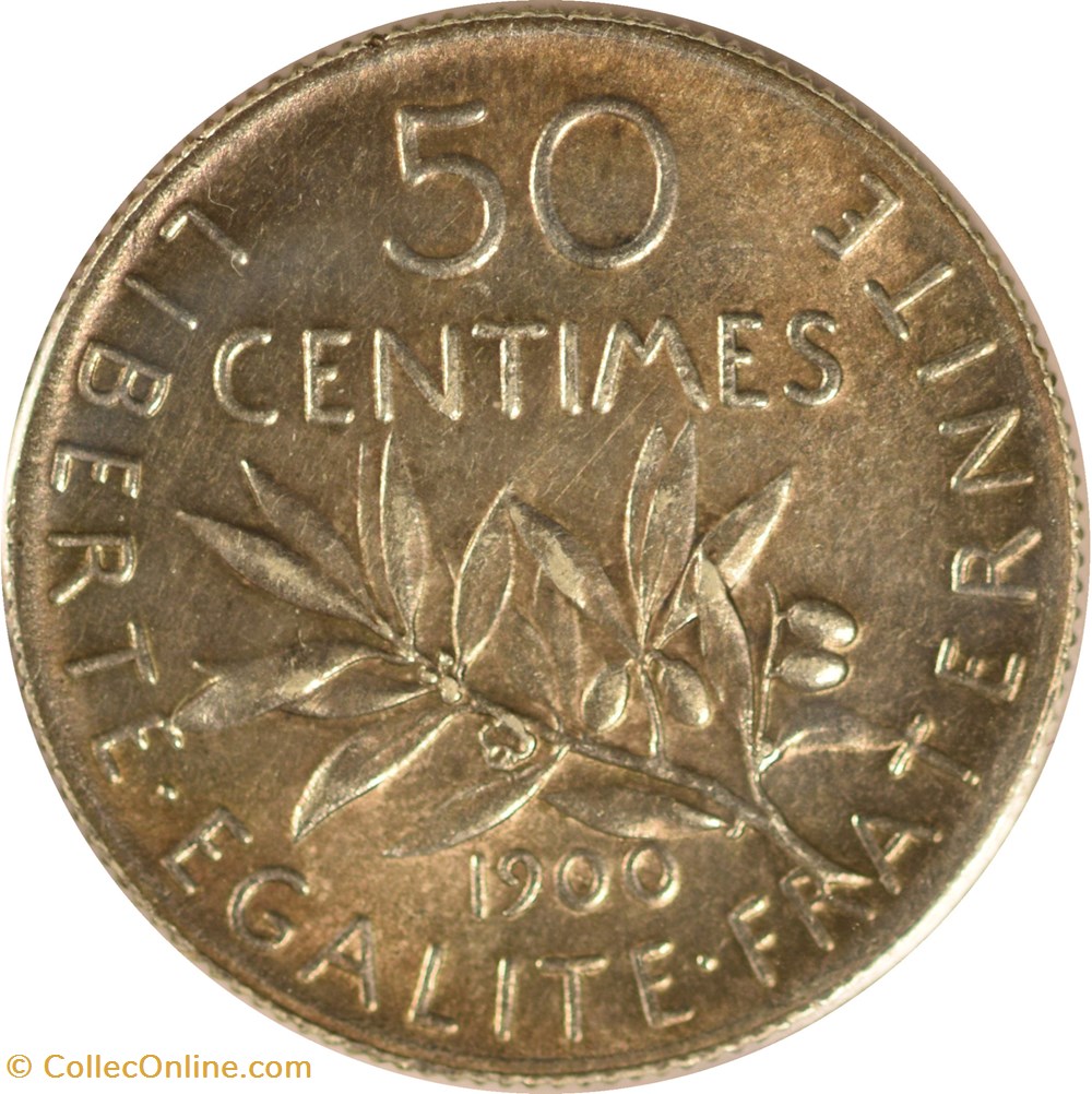 50 centimes Semeuse 1900 monnaies monde france 50 centimes semeuse 1900