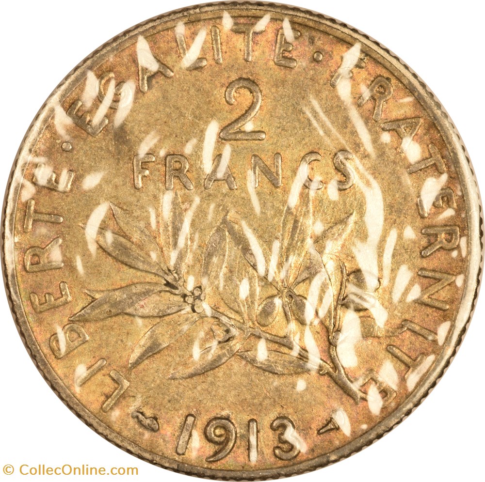 2 francs Semeuse 1913 monnaies monde france 2 francs semeuse 1913