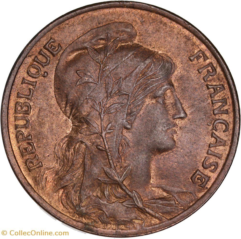 10 centimes Daniel-Dupuis 1902 (MS64) 2 monnaies monde france 10 centimes daniel dupuis 1902 ms64