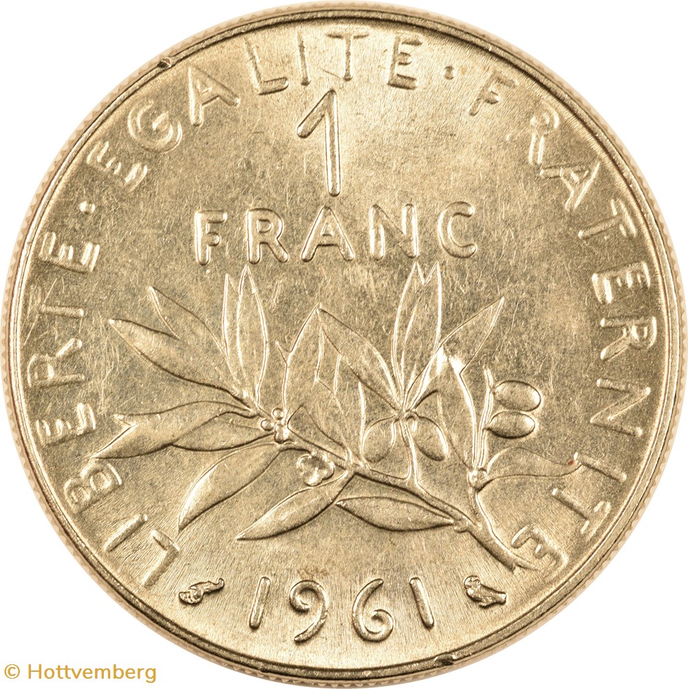 1 franc Semeuse 1961 monnaies monde france 1 franc semeuse 1961