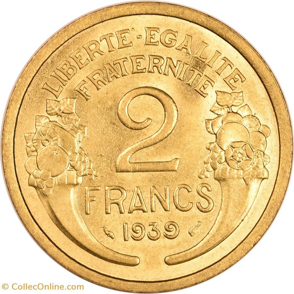 2 francs Morlon 1939 monnaies monde france 2 francs morlon 1939