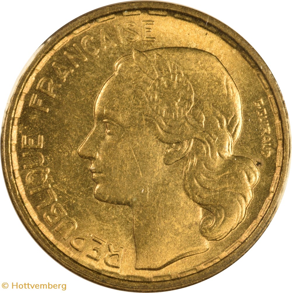 monnaies monde france 10 francs guiraud 1951 b