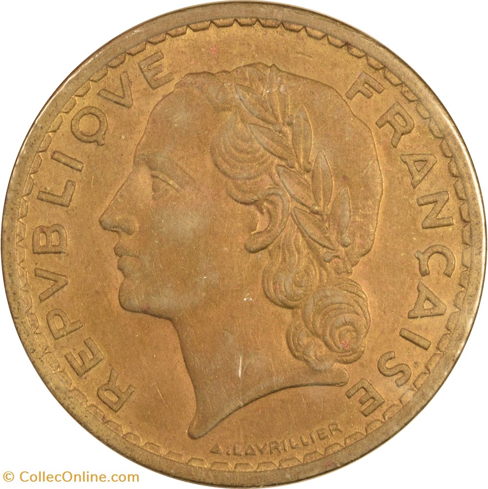 monnaies monde france 5 francs lavrillier 1940