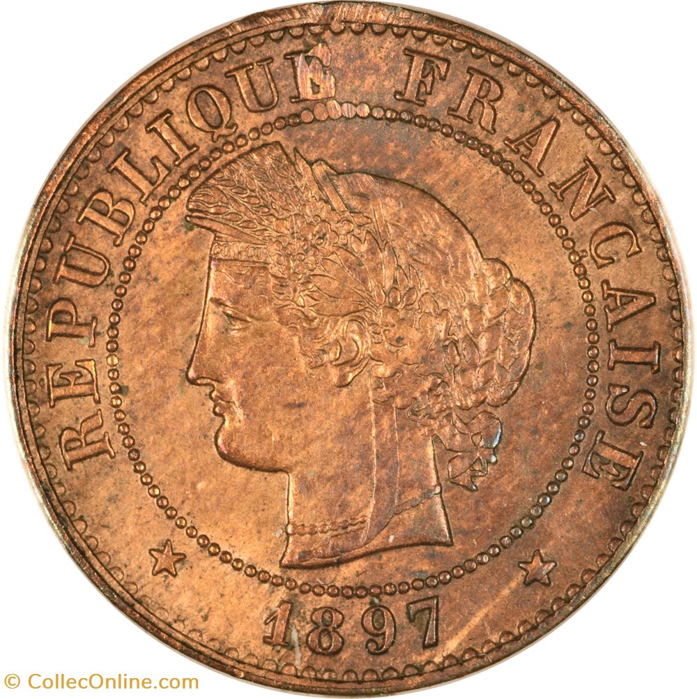 1 centime Cérès 1897 A monnaies monde france 1 centime ceres 1897 a