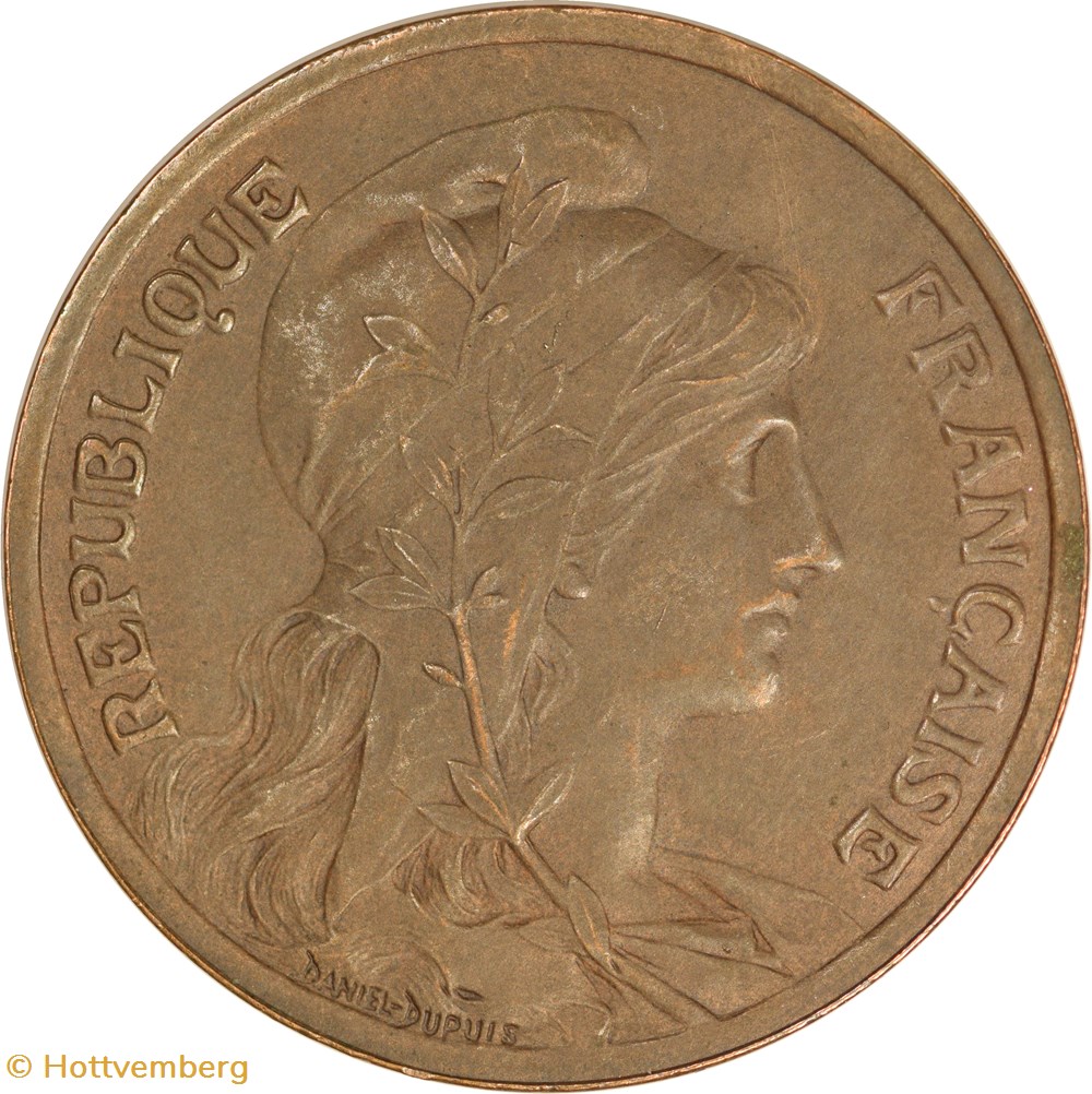 monnaies monde france 10 centimes daniel dupuis 1898 flan mat pr64