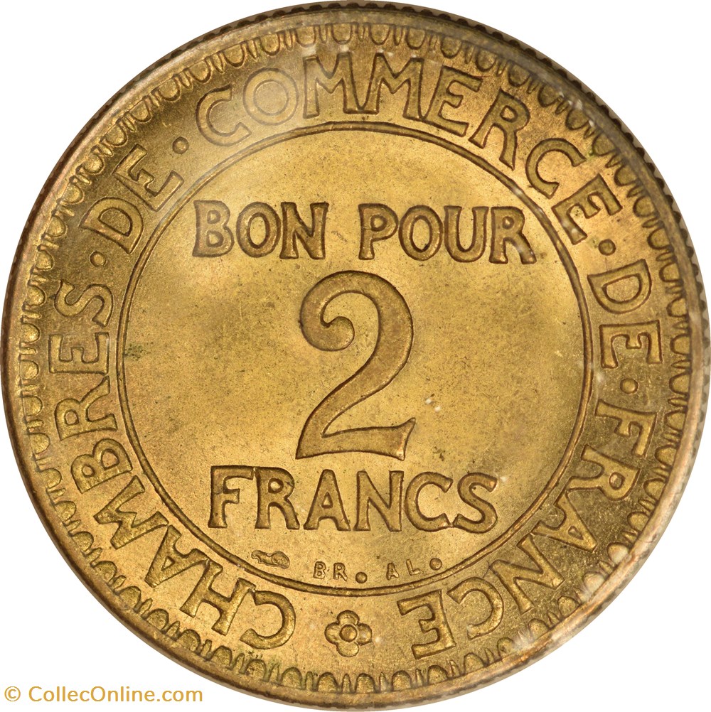 2 francs Chambres de Commerce 1925 3 monnaies monde france 2 francs chambres de commerce 1925