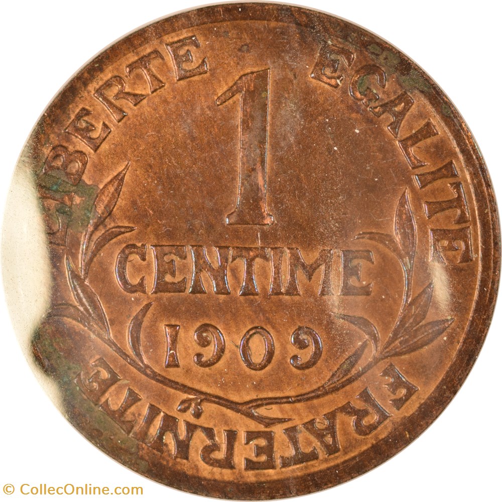 1 centime Daniel-Dupuis 1909 monnaies monde france 1 centime daniel dupuis 1909