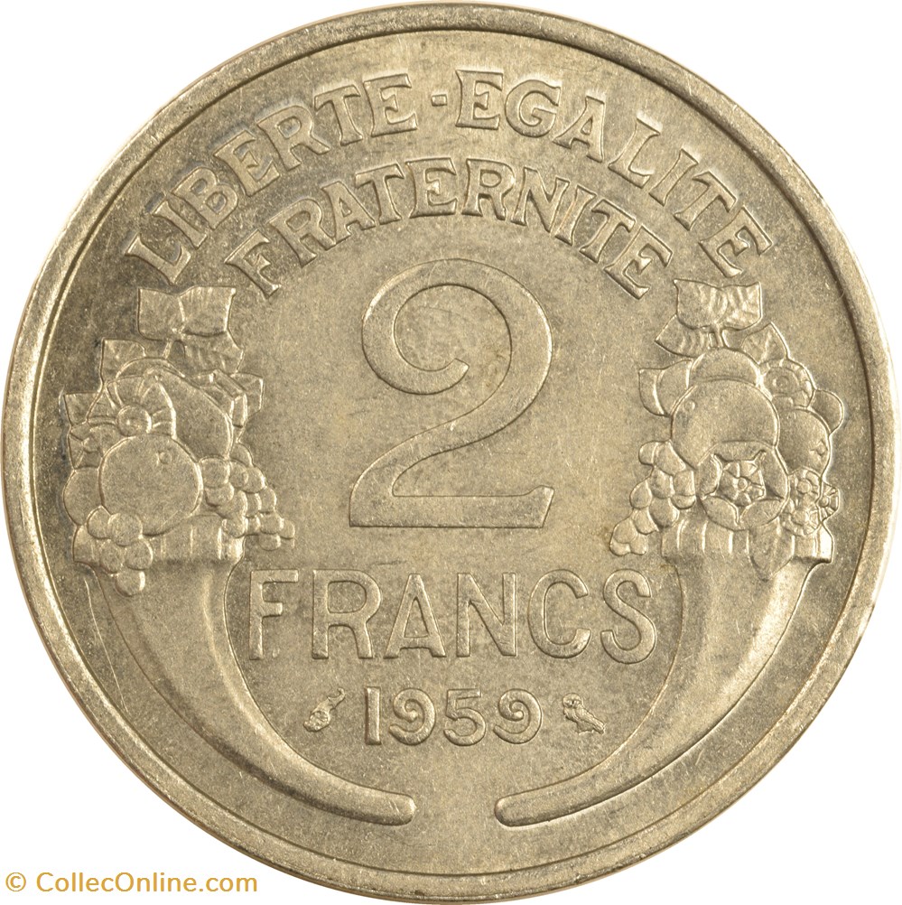 2 francs Morlon 1959 monnaies monde france 2 francs morlon 1959