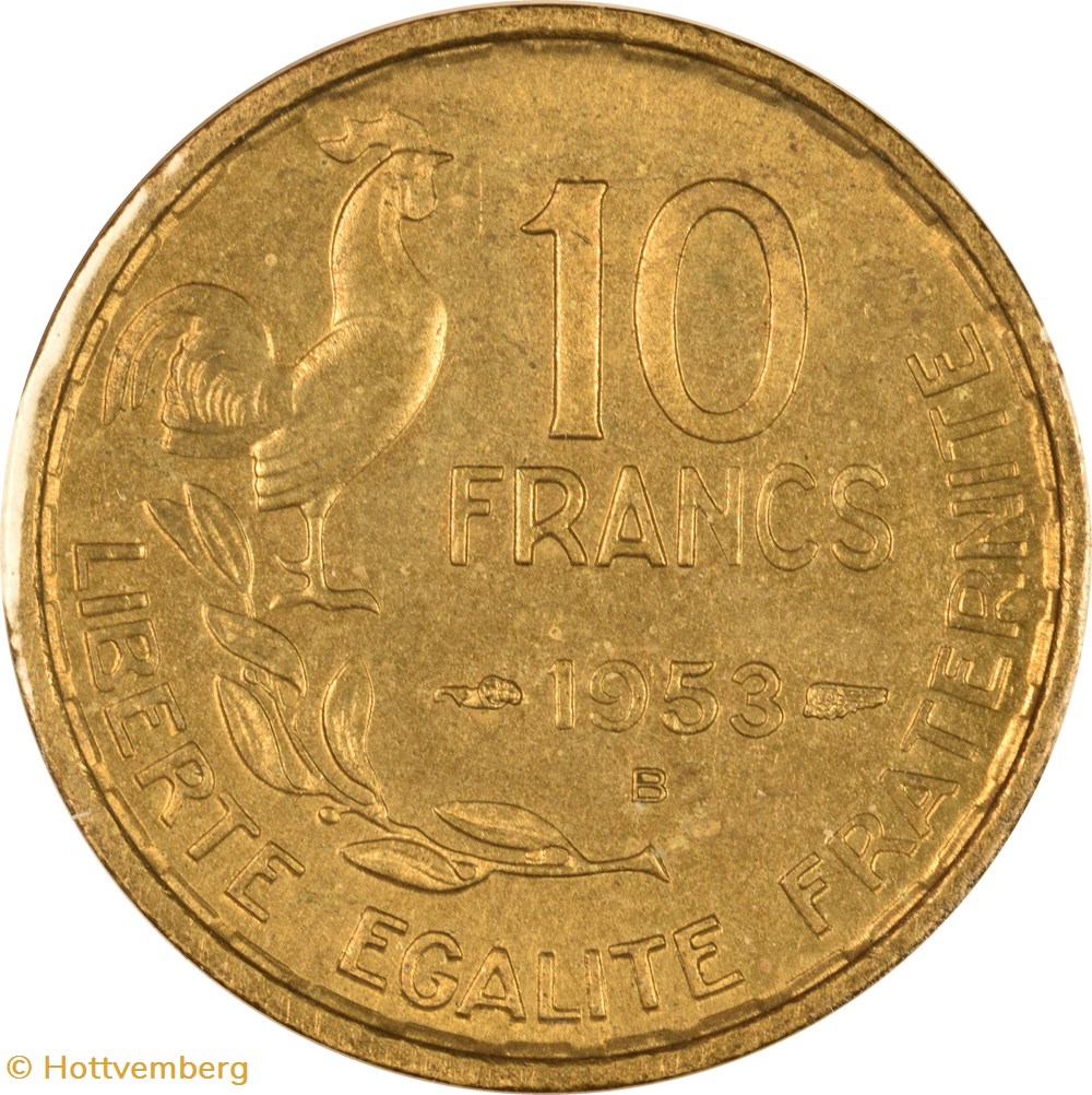 10 francs Guiraud 1953 B monnaies monde france 10 francs guiraud 1953 b