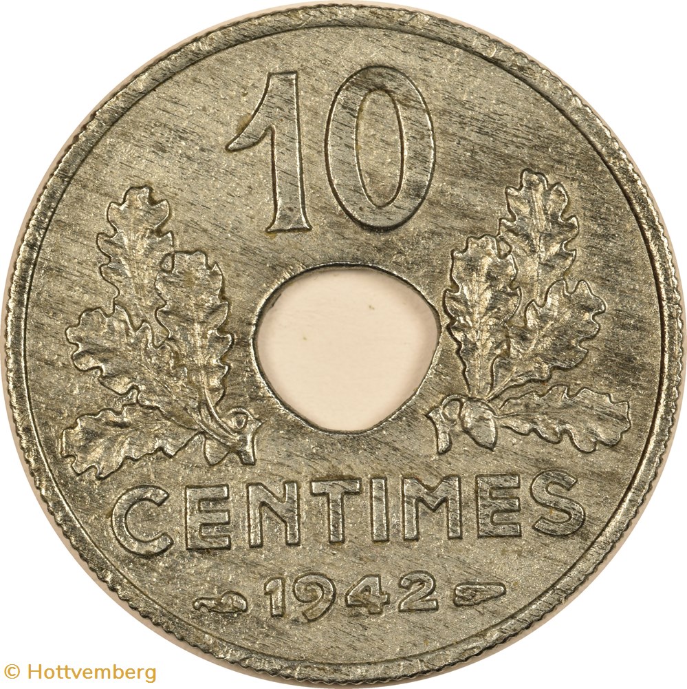 10 centimes Etat français 1942 monnaies monde france 10 centimes etat francais 1942