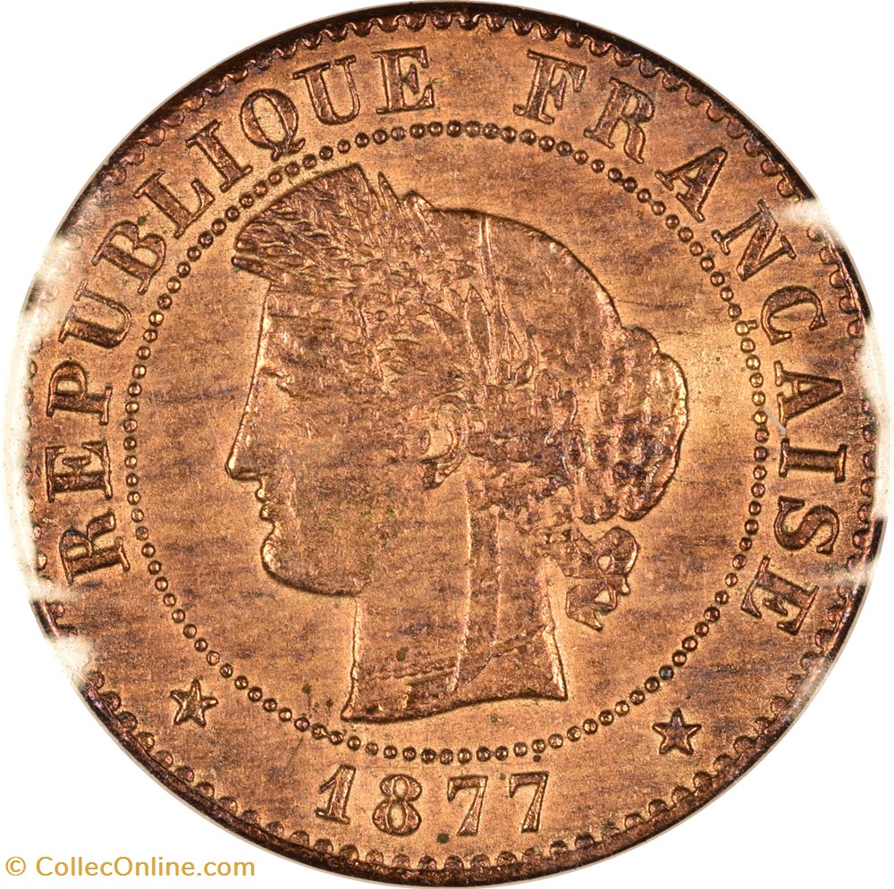 1 centime Cérès 1877 A monnaies monde france 1 centime ceres 1877 a