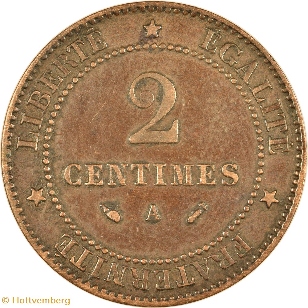 monnaies monde france 2 centimes ceres 1888 a
