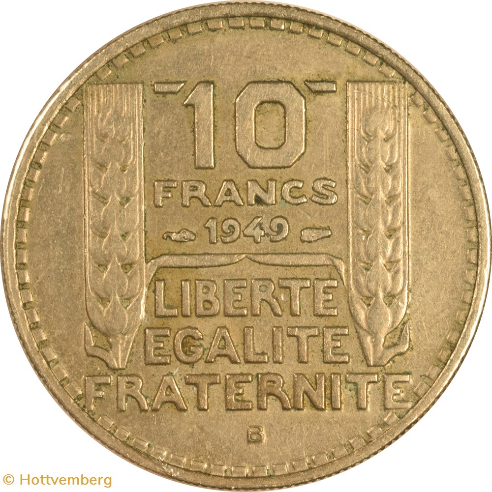 monnaies monde france 10 francs turin 1949 b
