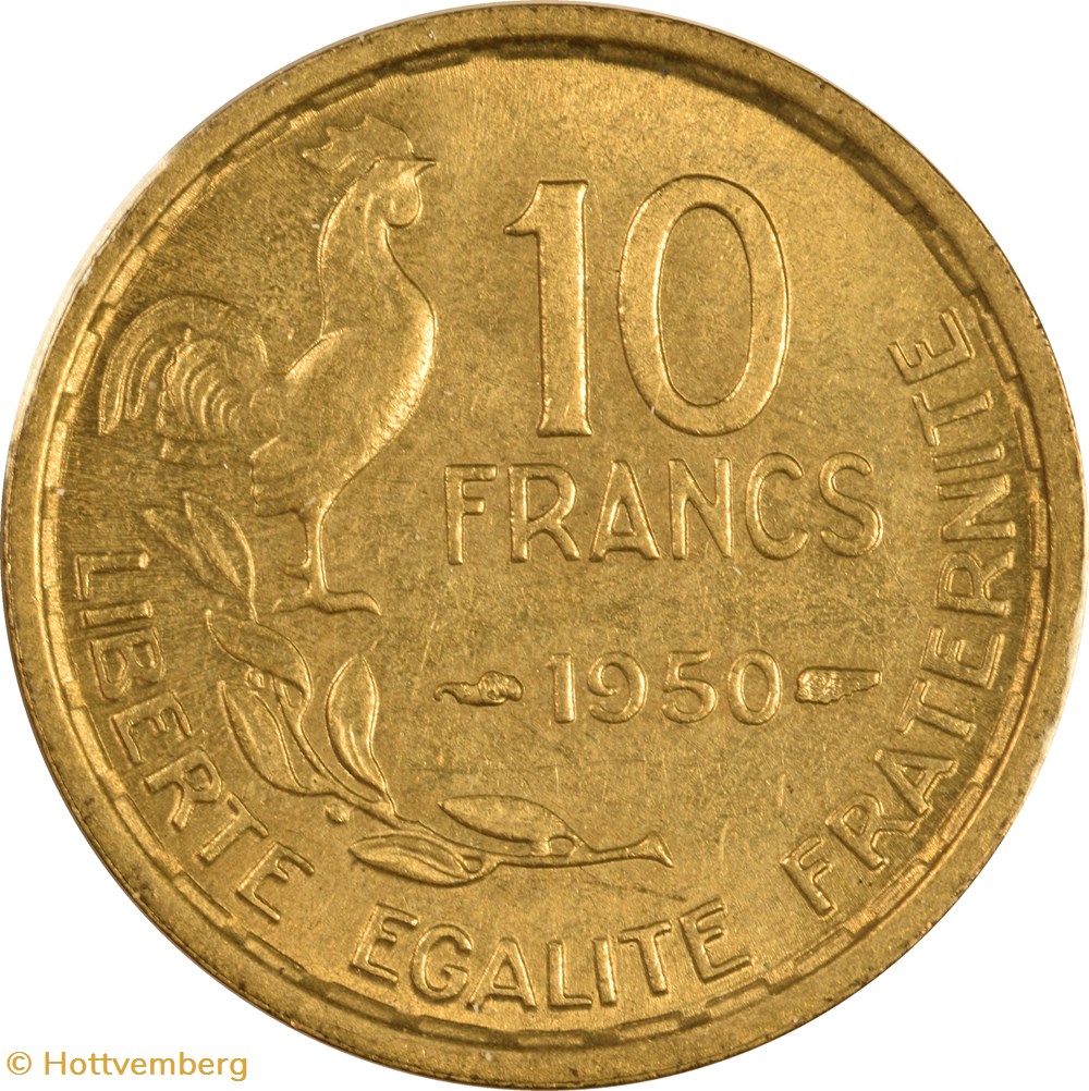 monnaies monde france 10 francs guiraud 1950
