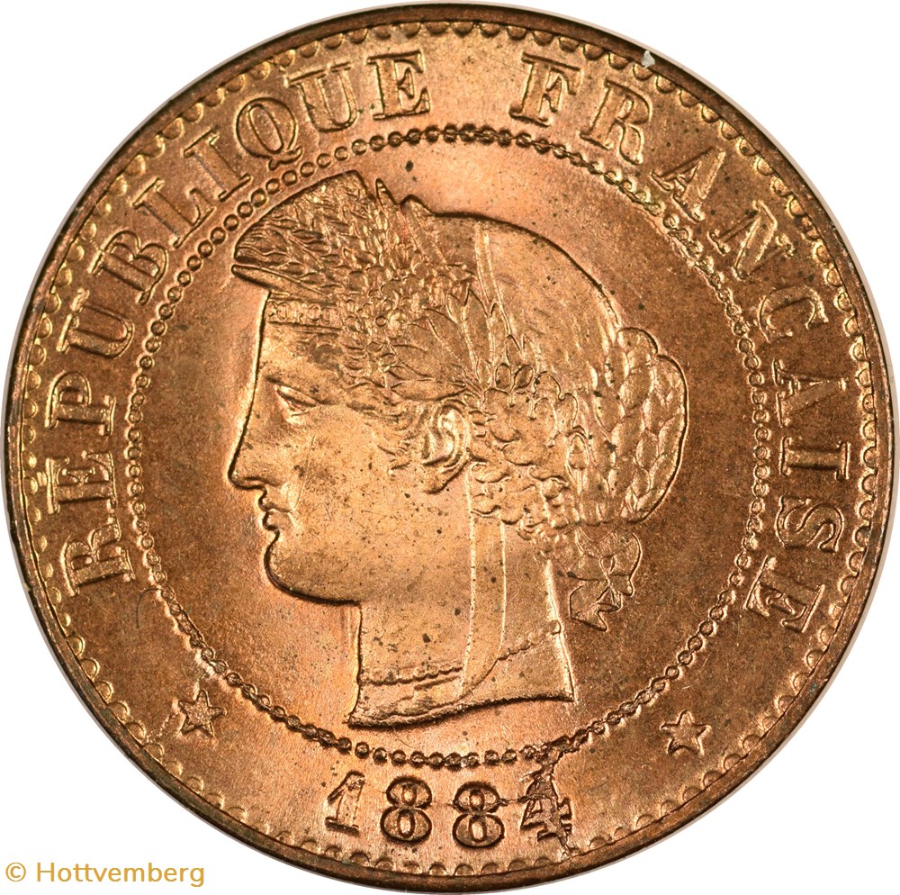 1 centime Cérès 1884 A monnaies monde france 1 centime ceres 1884 a