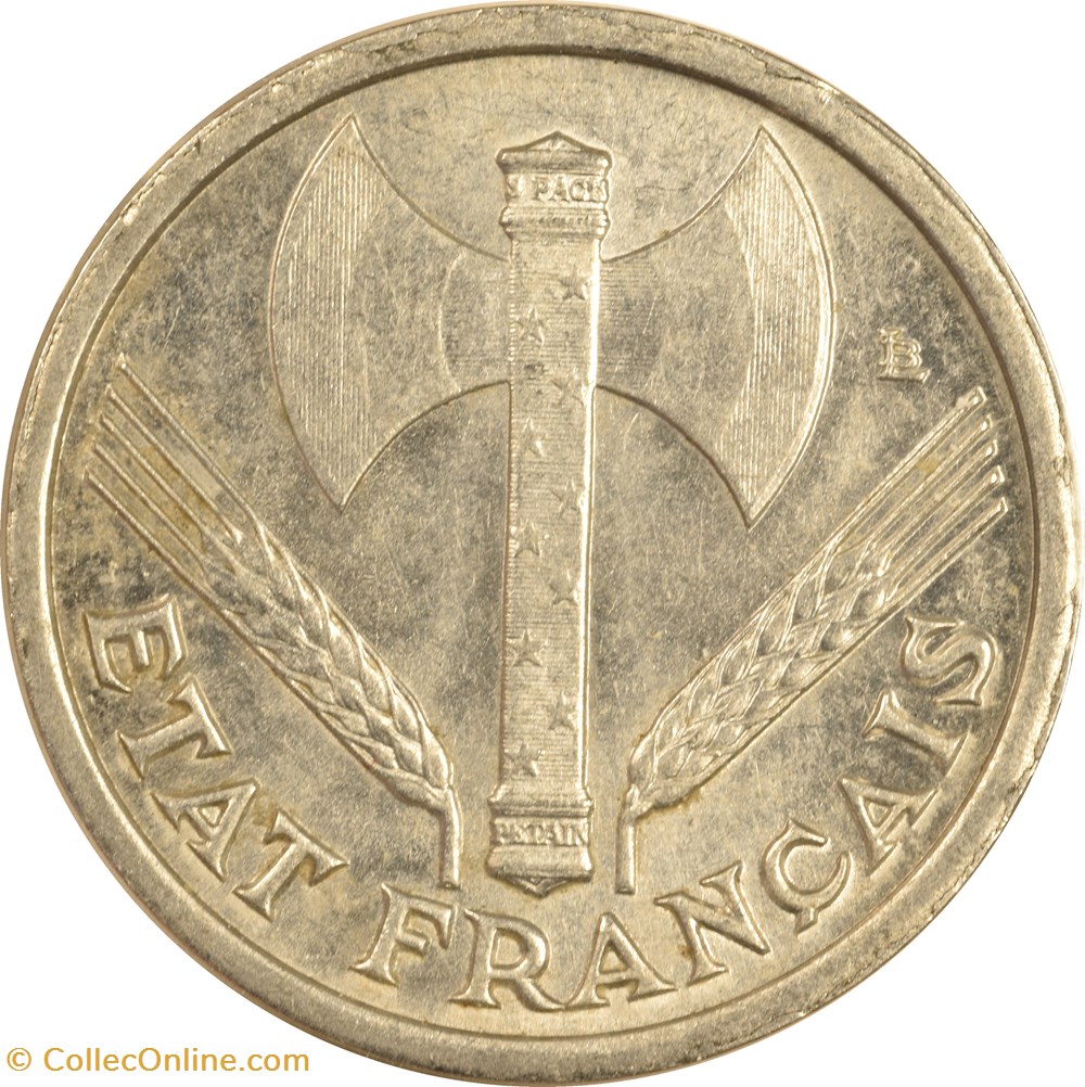 1 franc Francisque 1944 monnaies monde france 1 franc francisque 1944
