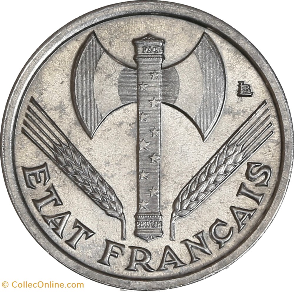 50 centimes Francisque 1942 croix dans les globules (SP65) monnaies monde france 50 centimes francisque 1942 croix dans les globules sp65
