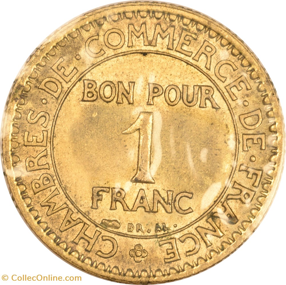 monnaies monde france 1 franc chambres de commerce 1922