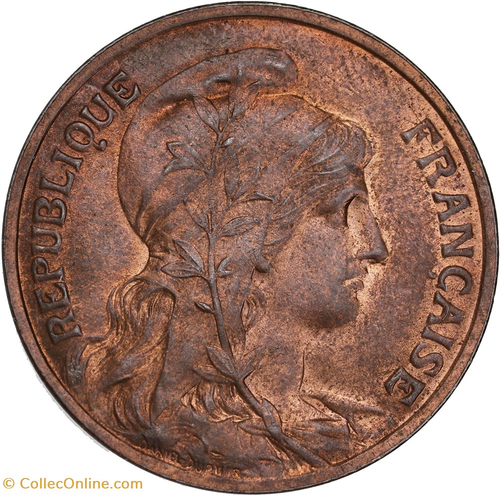 10 centimes Daniel-Dupuis 1911 (MS63) 2 monnaies monde france 10 centimes daniel dupuis 1911 ms63