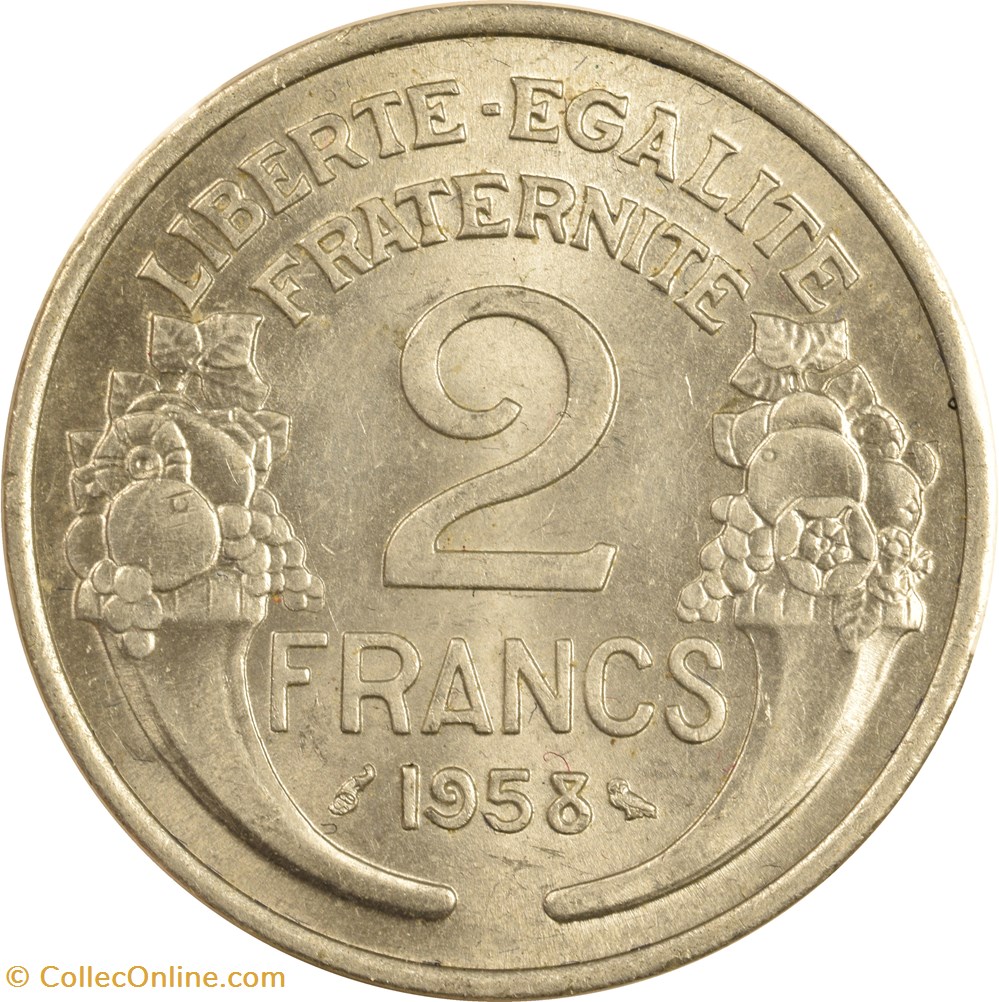2 francs Morlon 1958 monnaies monde france 2 francs morlon 1958