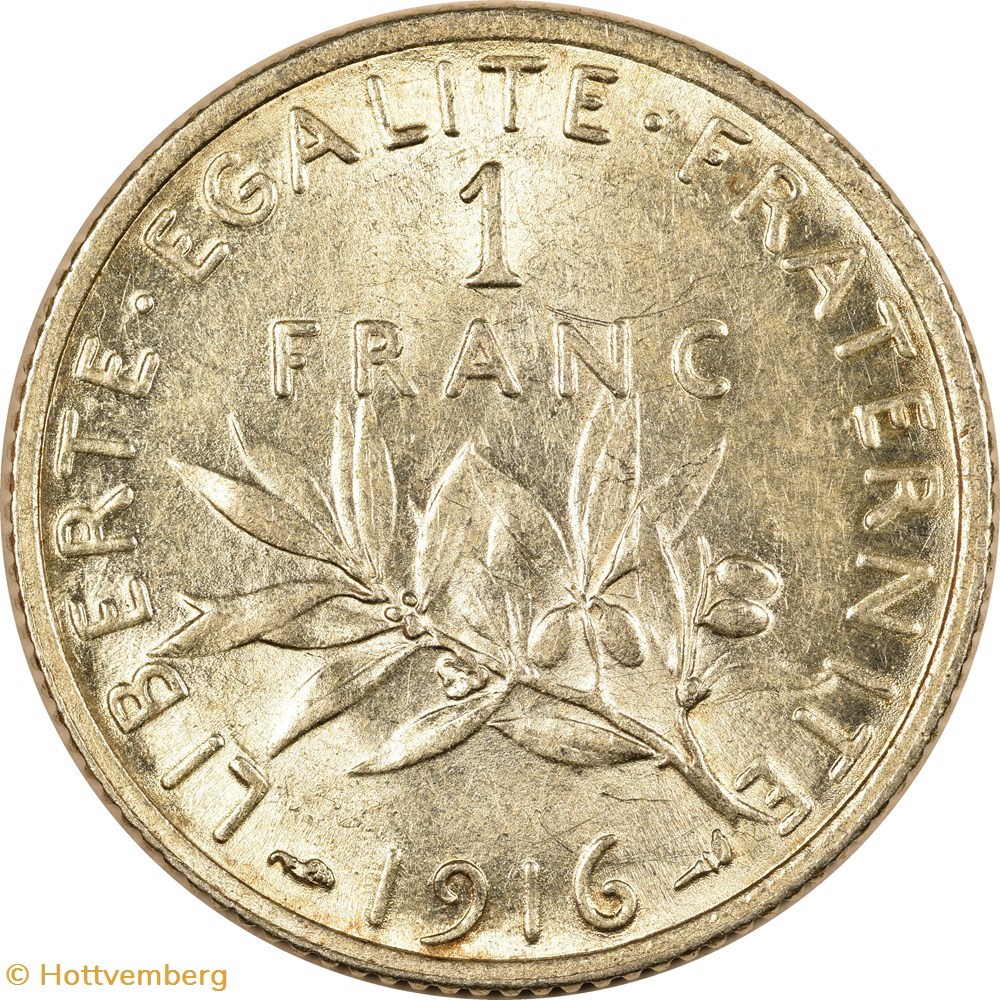 1 franc Semeuse 1916 monnaies monde france 1 franc semeuse 1916