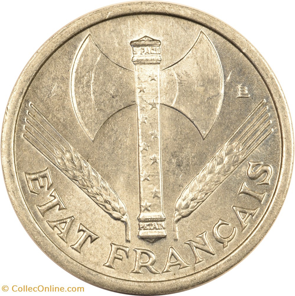 1 franc Francisque 1942 monnaies monde france 1 franc francisque 1942