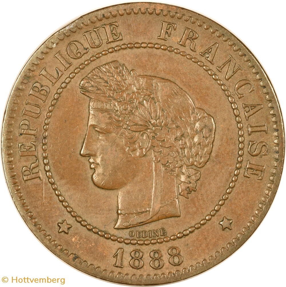 5 centimes Cérès 1888 A monnaies monde france 5 centimes ceres 1888 a