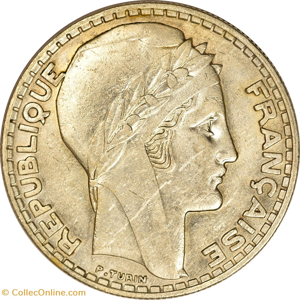 monnaies monde france 20 francs turin 1933