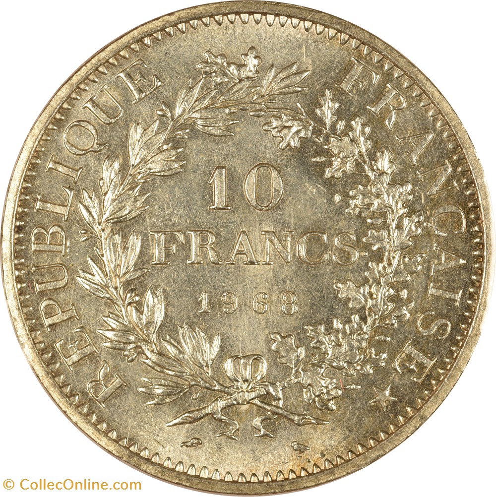 10 francs Hercule 1968 monnaies monde france 10 francs hercule 1968