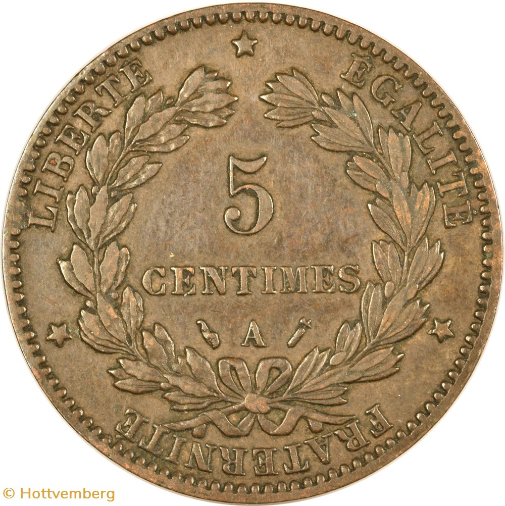 monnaies monde france 5 centimes ceres 1881 a