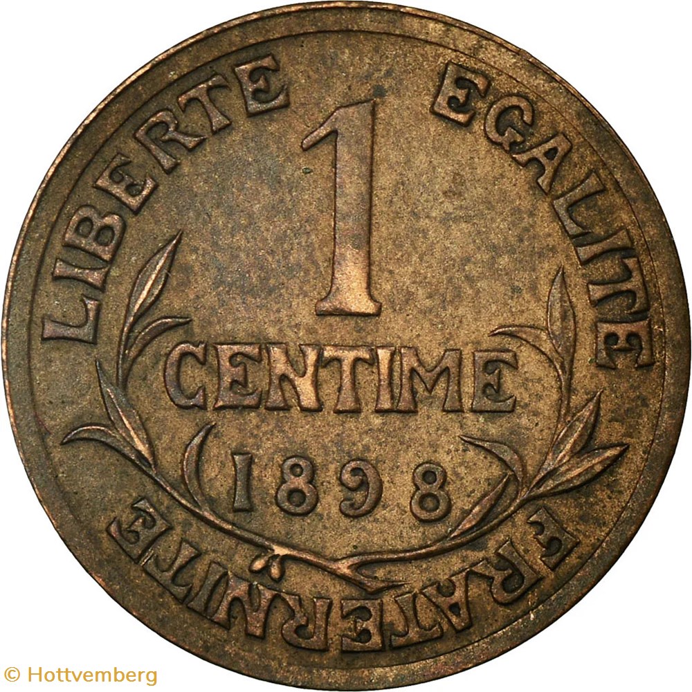 1 centime Daniel-Dupuis 1898 flan mat (PR63) monnaies monde france 1 centime daniel dupuis 1898 flan mat pr63