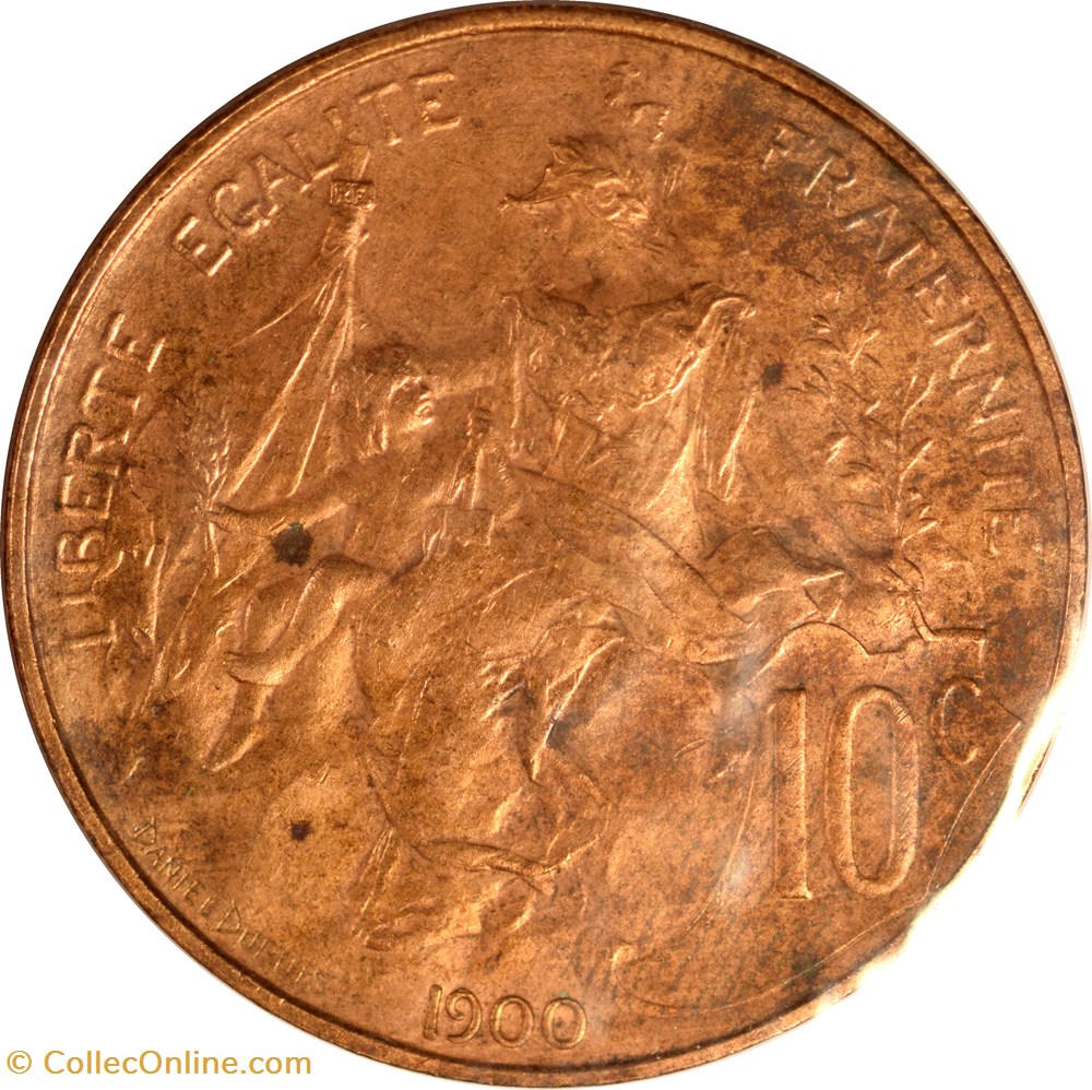 10 centimes Daniel-Dupuis 1900 monnaies monde france 10 centimes daniel dupuis 1900