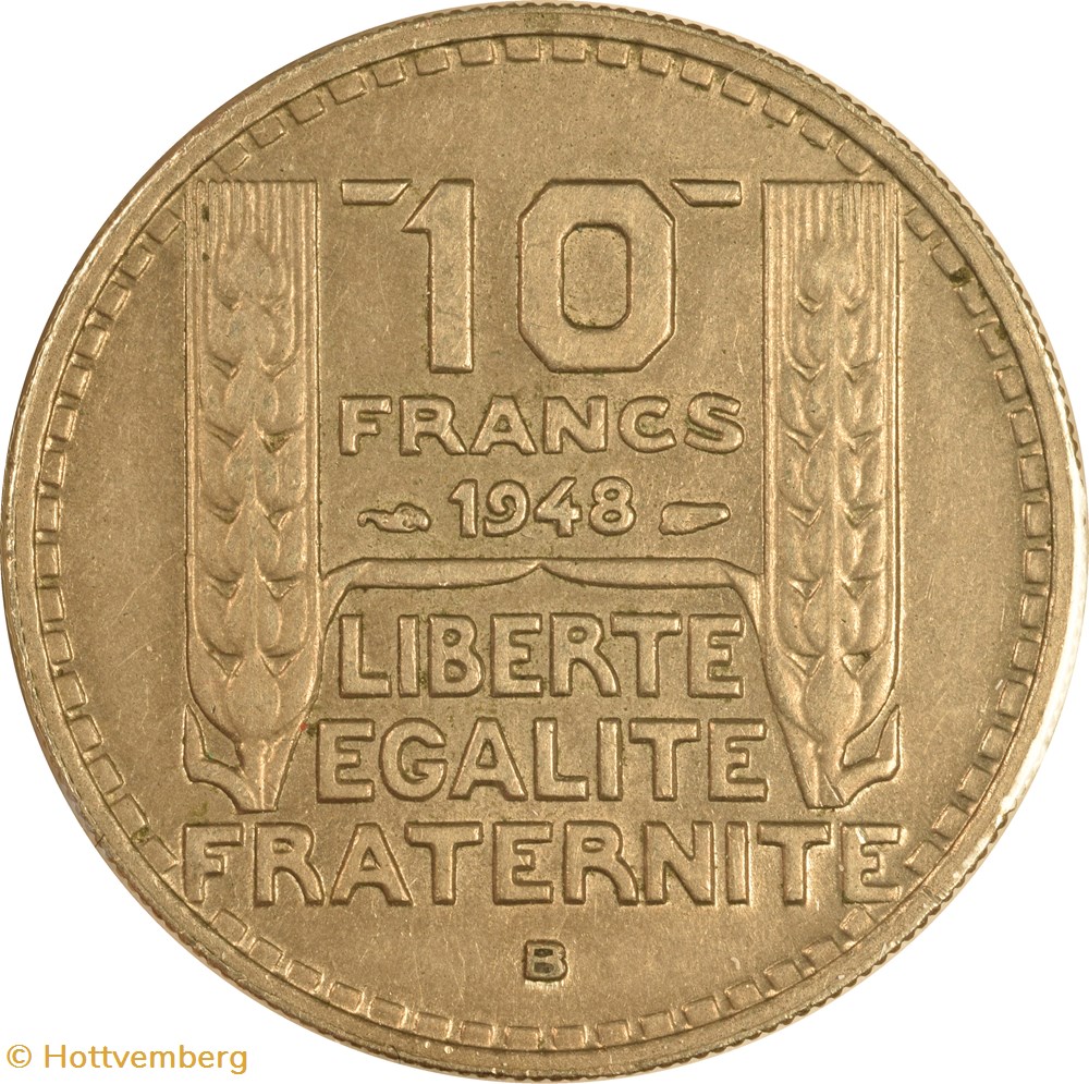 10 francs Turin 1948 B monnaies monde france 10 francs turin 1948 b