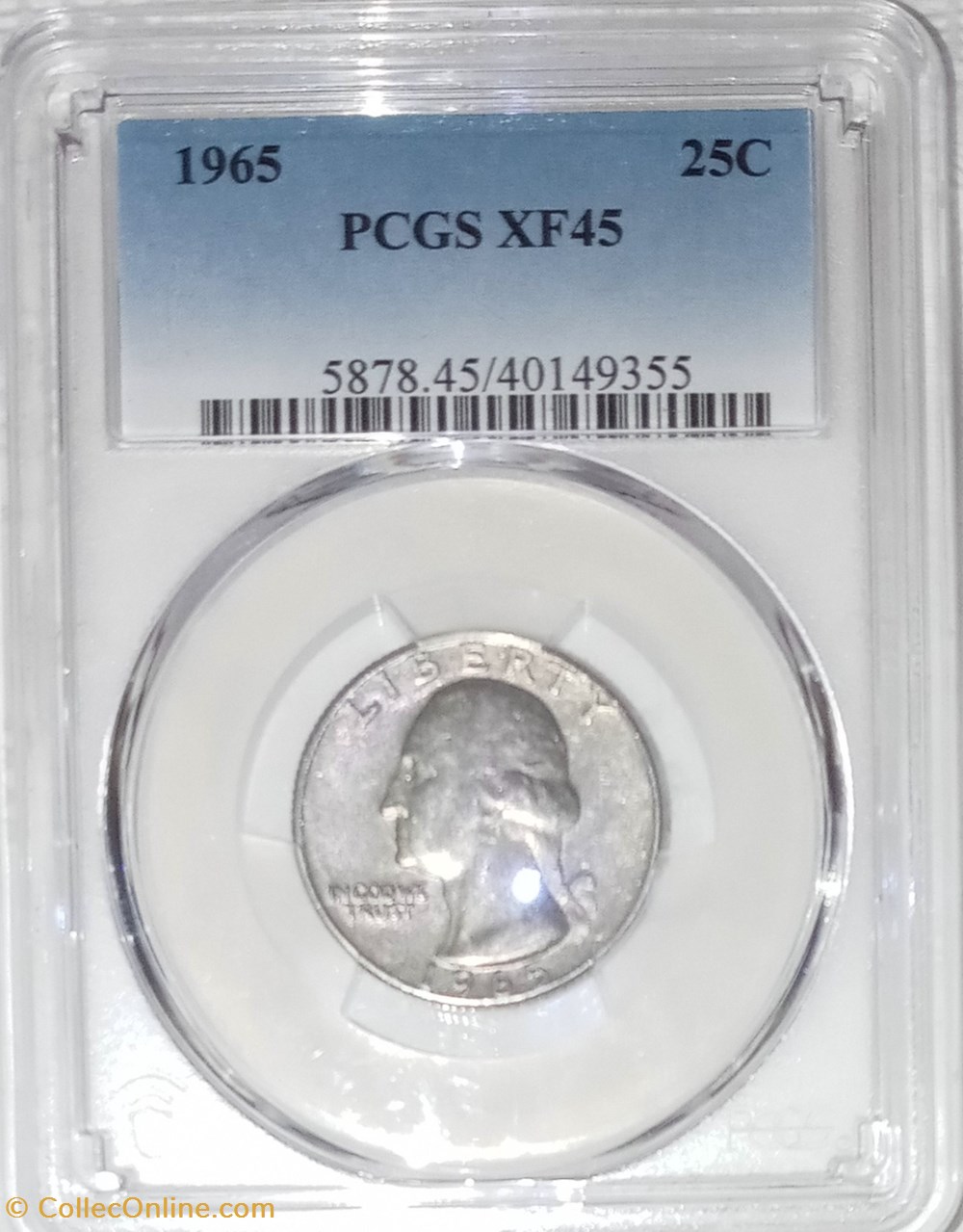 coins world united states 1965 25c washington pcgs xf45