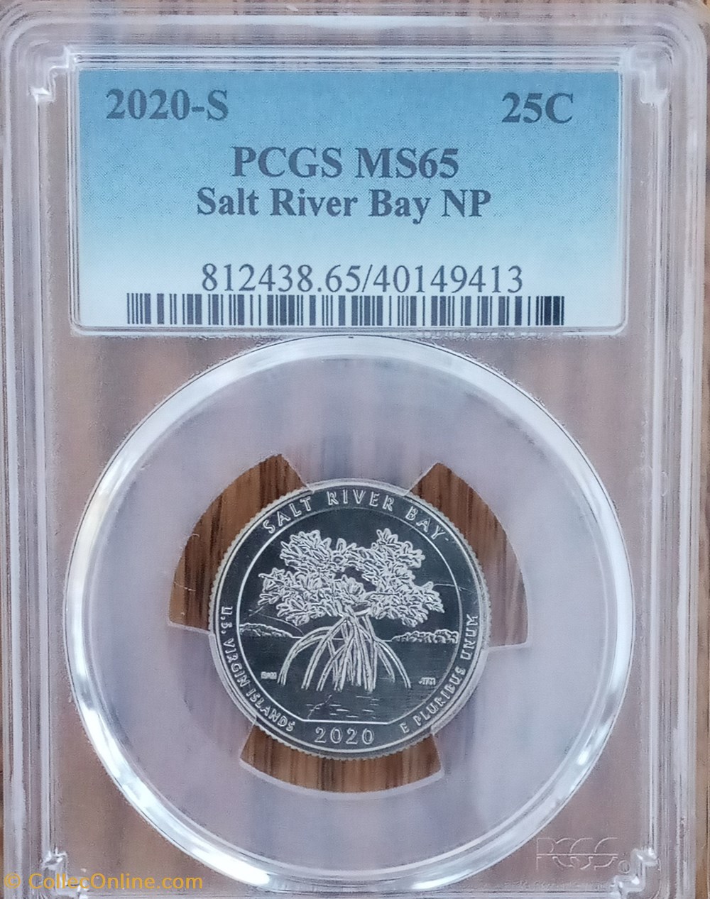 2020-S 25C Salt River Bay NP PCGSMS65 coins world united states 2020 s 25c salt river bay np pcgsms65