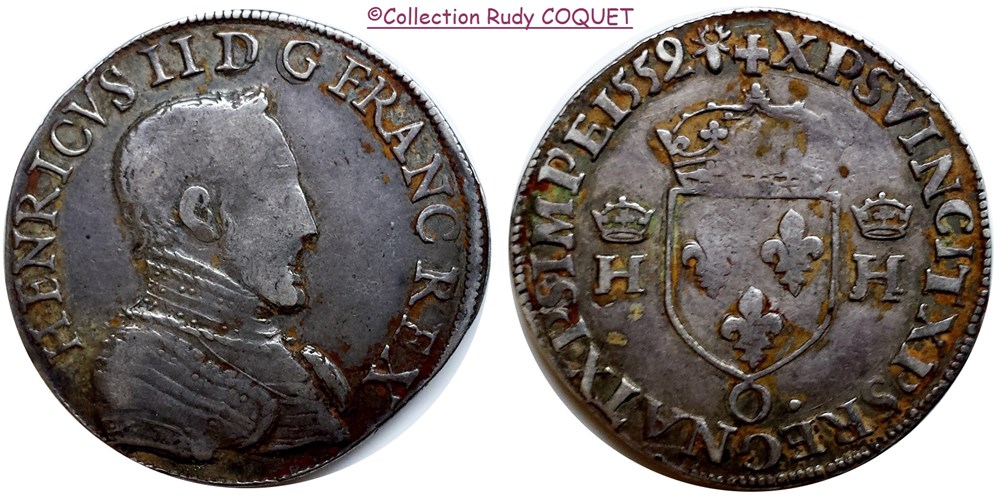 Teston 1559 O (Riom) teston 1559 o riom